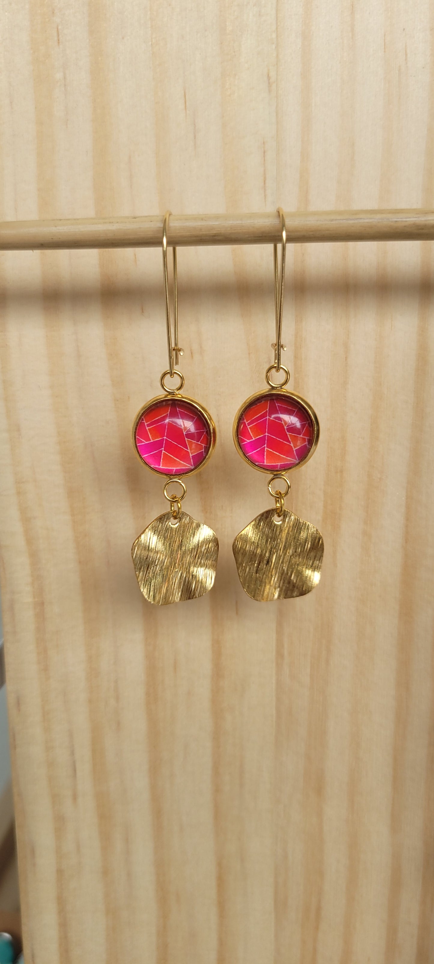 Boucles fantaisies acier | Formes fushia