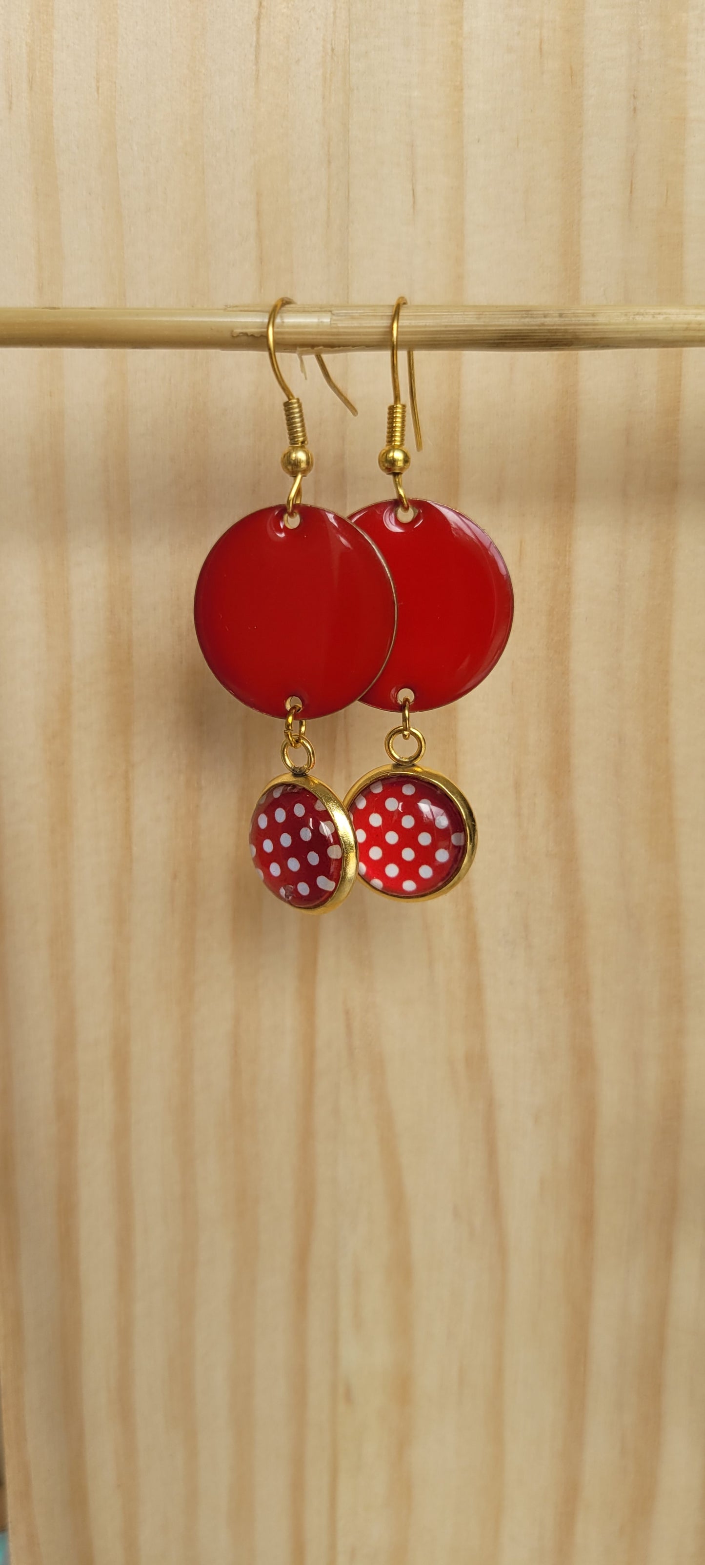 Boucles fantaisie acier | Rouge