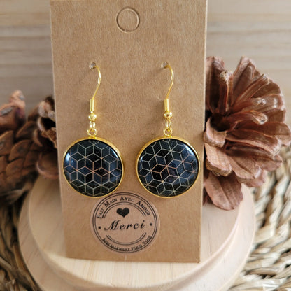 Boucles fantaisie acier | Cubiques - L'Atelier de MyMy