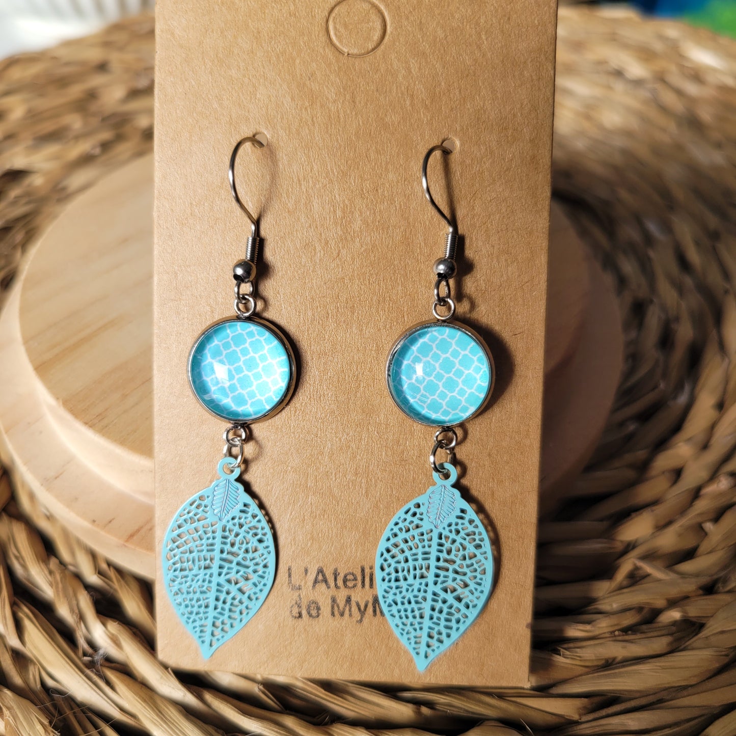 Boucles fantaisie acier | Turquoise