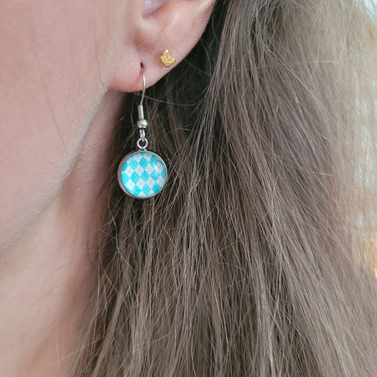 Boucles fantaisie acier | Losanges Clair - L'Atelier de MyMy