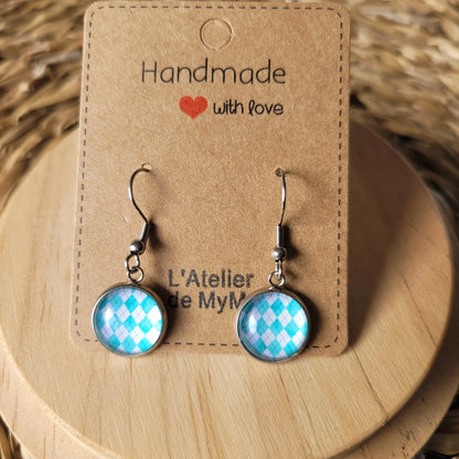 Boucles fantaisie acier | Losanges Clair - L'Atelier de MyMy