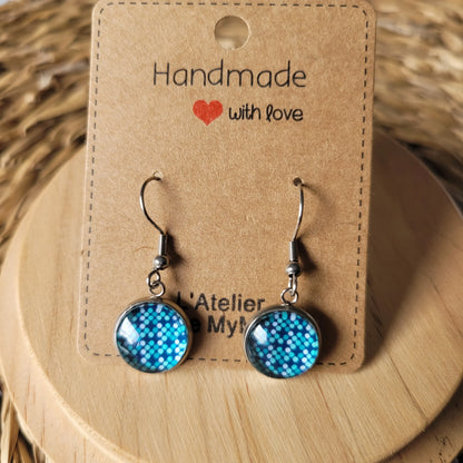 Boucles fantaisie acier | Mosaïque Bleutée - L'Atelier de MyMy