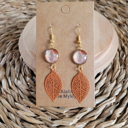 Boucles fantaisie acier | Feuilles - L'Atelier de MyMy