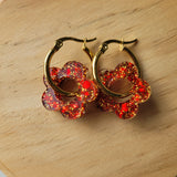 Boucles en résine | Fleurs de Noël