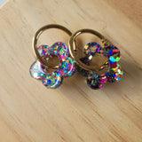 Boucles en résine | Fleurs Pop