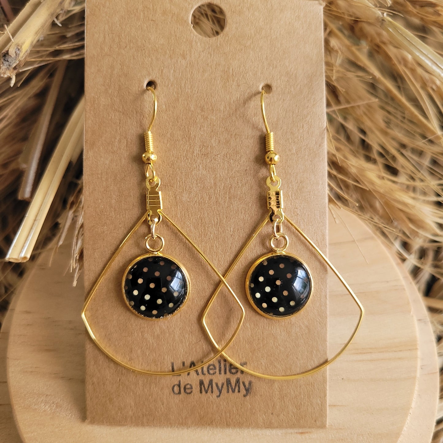 Boucles fantaisie acier | Pois