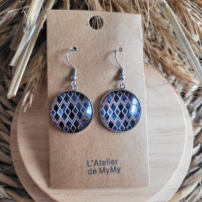 Boucles fantaisie acier | Losanges - L'Atelier de MyMy