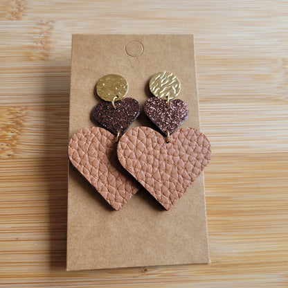 Boucles en Cuir | Coeurs Cuivrés