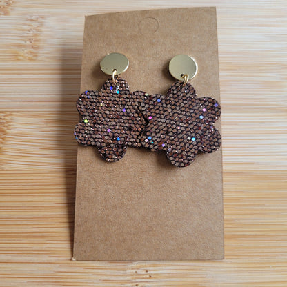 Boucles en Cuir | Fleurs Cuivrées