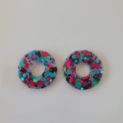 Boucles en résine  | Donuts interchangeables sans attaches  ~ Au choix ~