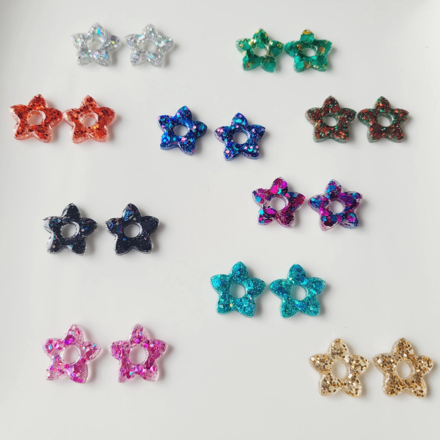 Boucles en résine | Fleurs de Tiaré interchangeables sans attaches ~ Au choix ~ - L'Atelier de MyMy