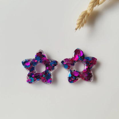 Boucles en résine | Fleurs de Tiaré interchangeables sans attaches ~ Au choix ~ - L'Atelier de MyMy