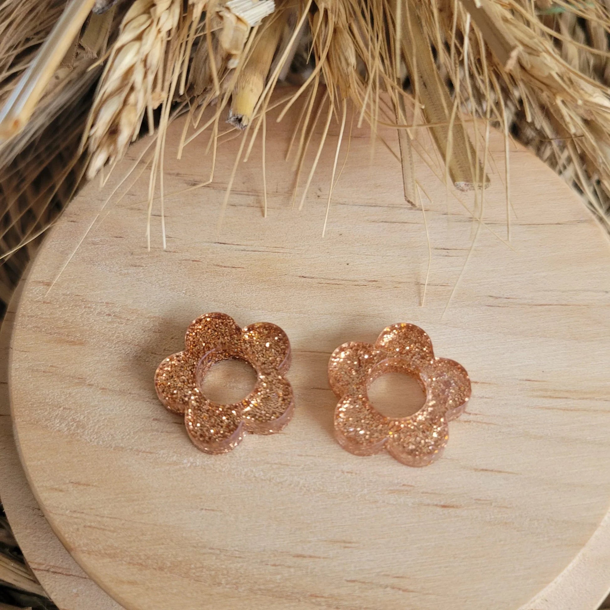 Boucles en résine | Fleurs interchangeables sans attaches ~ Au choix ~ - L'Atelier de MyMy