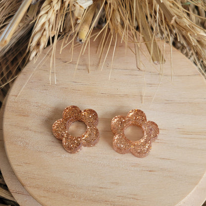 Boucles en résine  | Fleurs interchangeables sans attaches  ~ Au choix ~