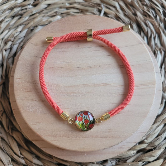 Bracelet fantaisie | Coquelicots