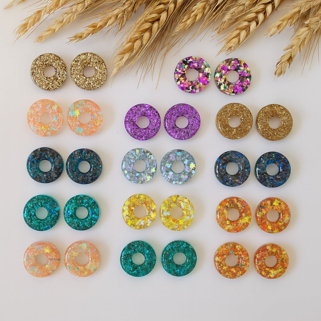 Boucles en résine  | Donuts interchangeables sans attaches  ~ Au choix ~