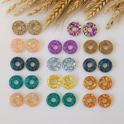 Boucles en résine  | Donuts interchangeables sans attaches  ~ Au choix ~