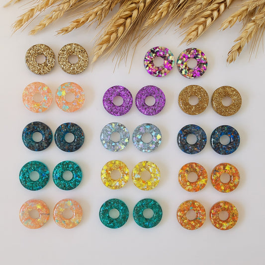 Boucles en résine  | Donuts interchangeables sans attaches  ~ Au choix ~