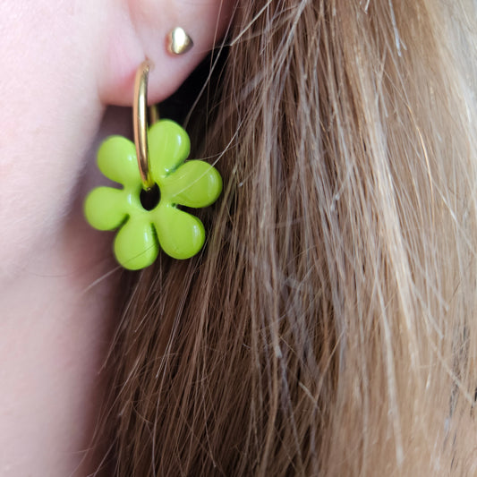 Boucles argile polymère | Pampilles Nyméa Vert