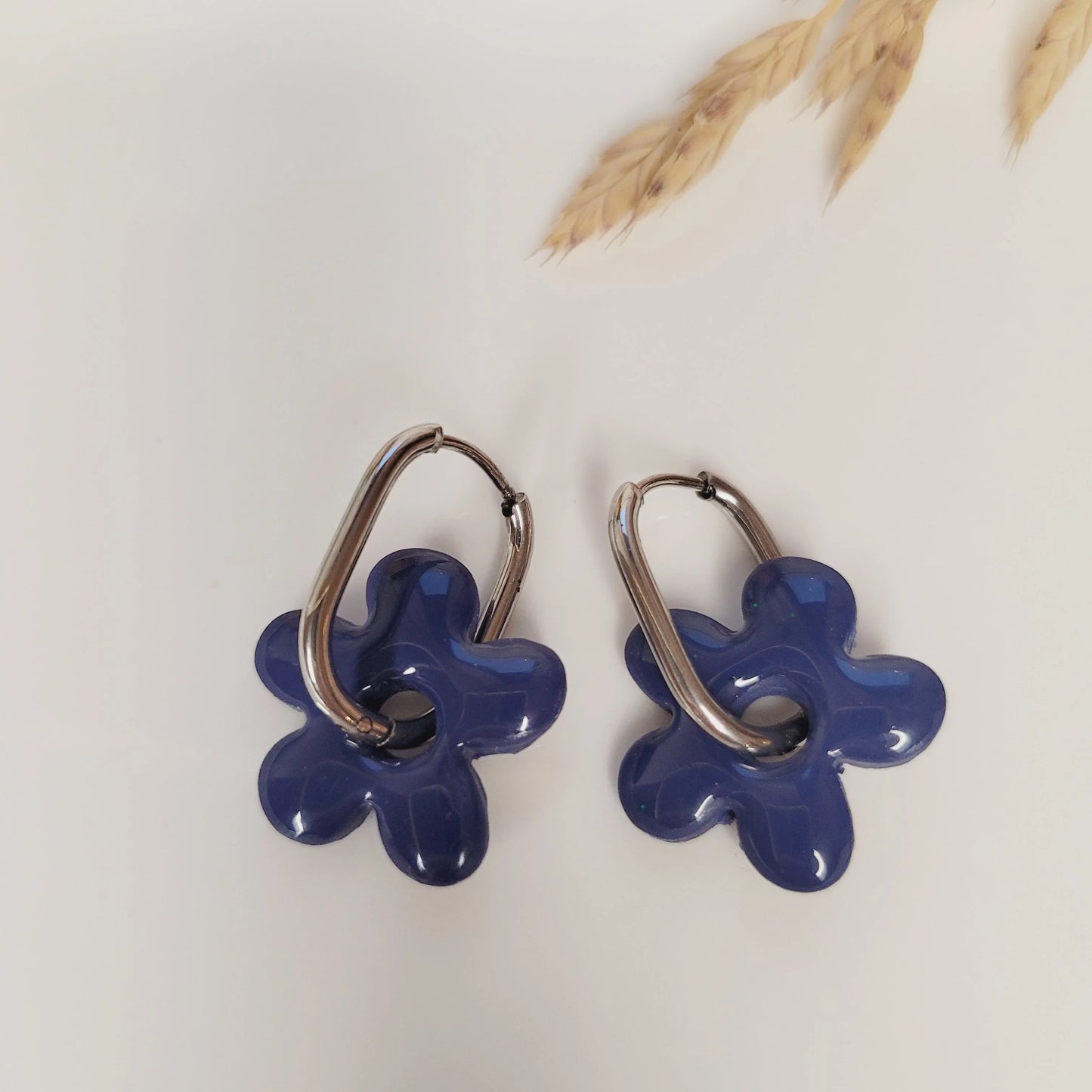 Boucles argile polymère | Pampilles bleues - L'Atelier de MyMy