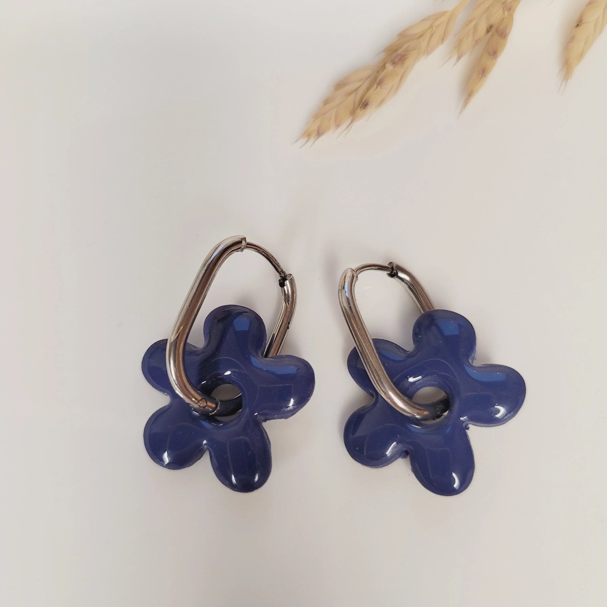 Boucles argile polymère | Pampilles bleues - L'Atelier de MyMy