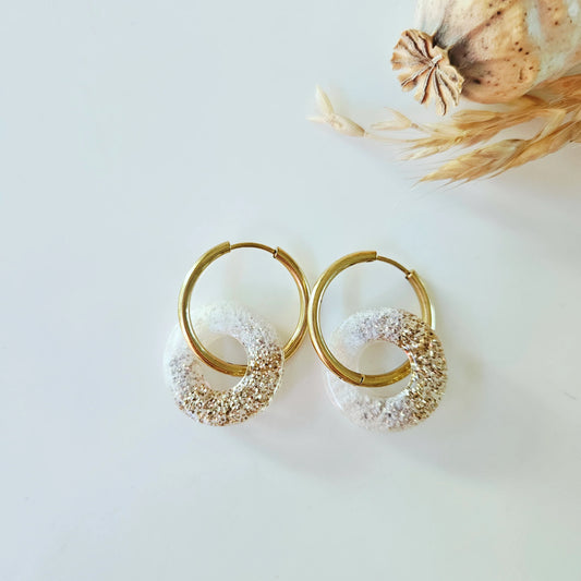 Boucles en résine | Donuts Nougatine