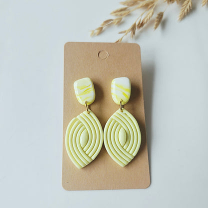 Boucles argile polymère | Palméa Jaune