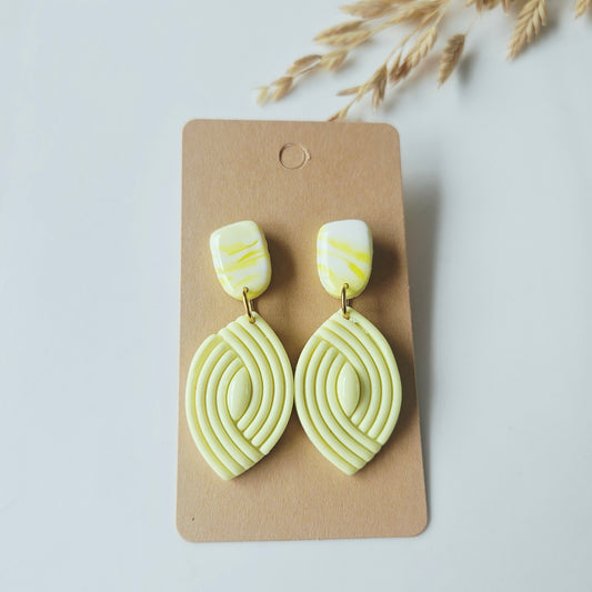 Boucles argile polymère | Palméa Jaune