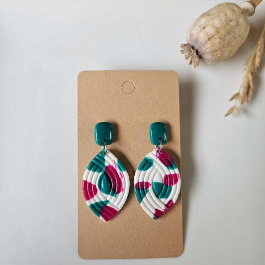 Boucles argile polymère | Alizé vertes