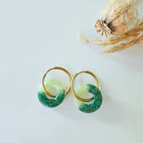 Boucles en résine | Donuts Citron Vert