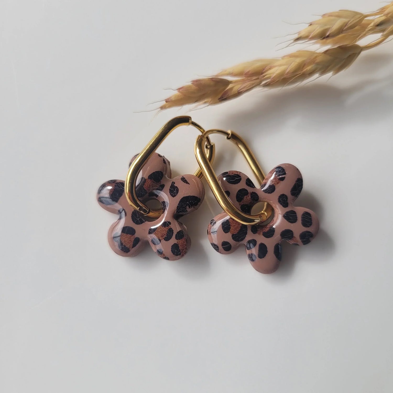 Boucles argile polymère | Pampilles Léopard - L'Atelier de MyMy
