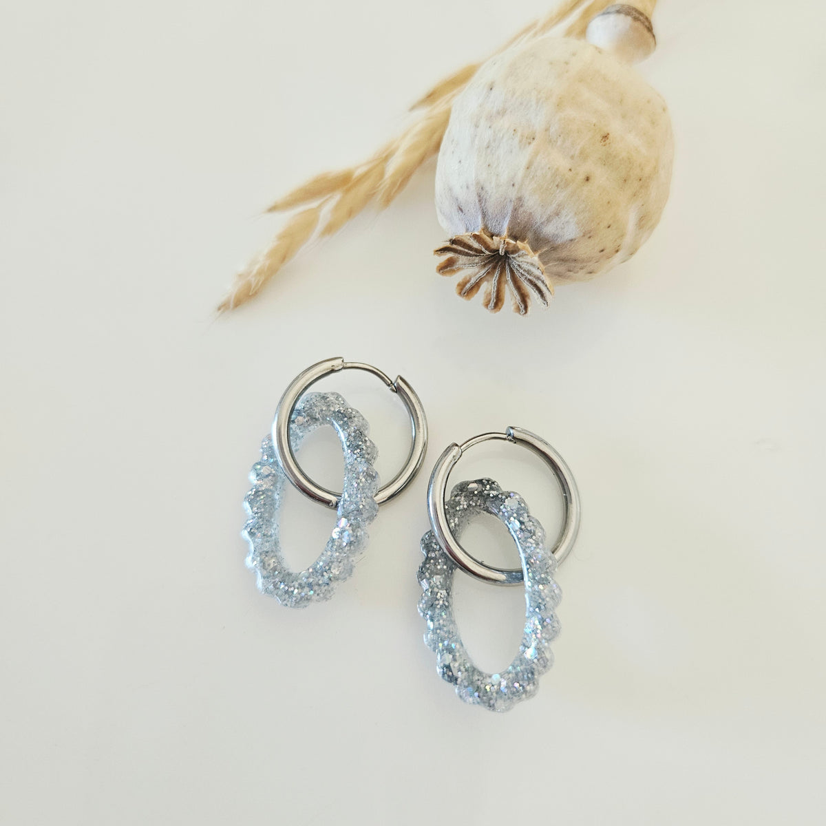 Boucles en résine | Lumina Argent