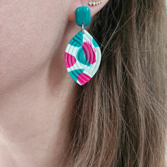 Boucles argile polymère | Alizé vertes