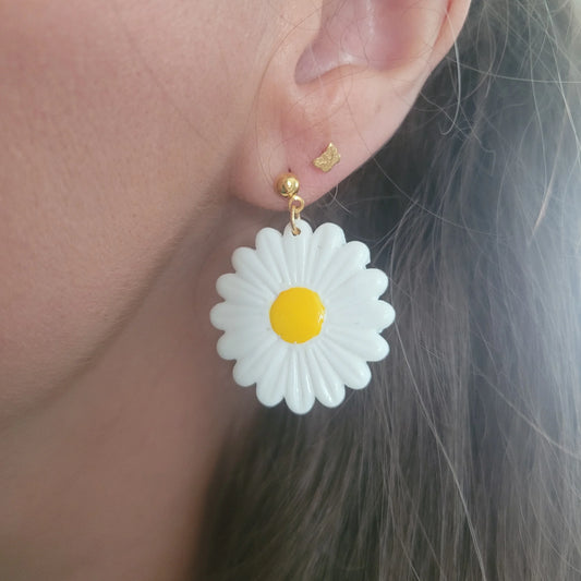 Boucles argile polymère | Marguerites - L'Atelier de MyMy