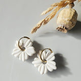 Boucles argile polymère | Soléa Blanc
