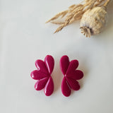 Boucles argile polymère | Céleste Fushia