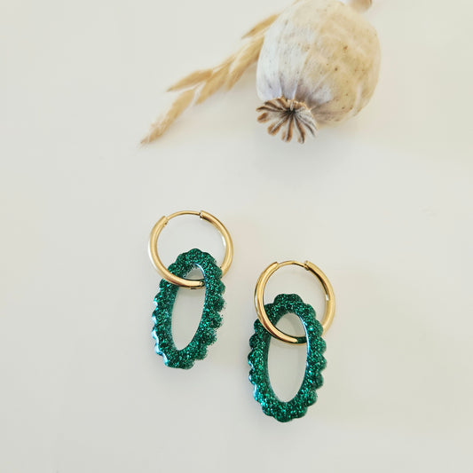 Boucles en résine | Lumina Vert