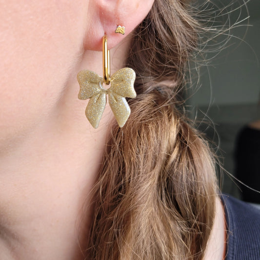 Boucles argile polymère | Nœud Or