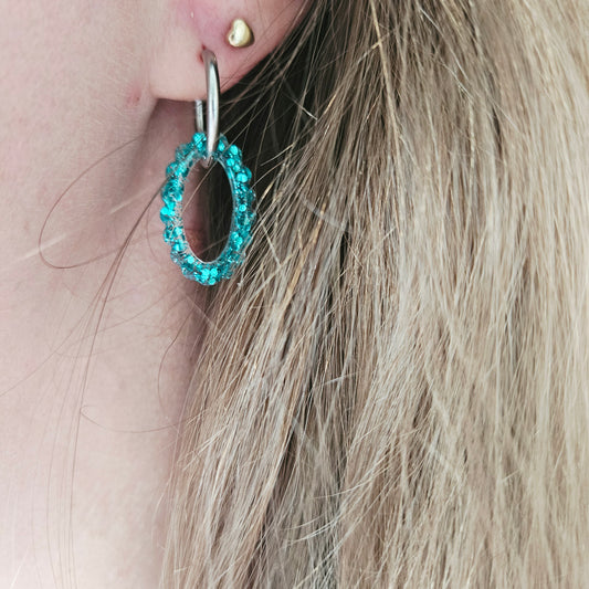 Boucles en résine | Lumina Turquoise