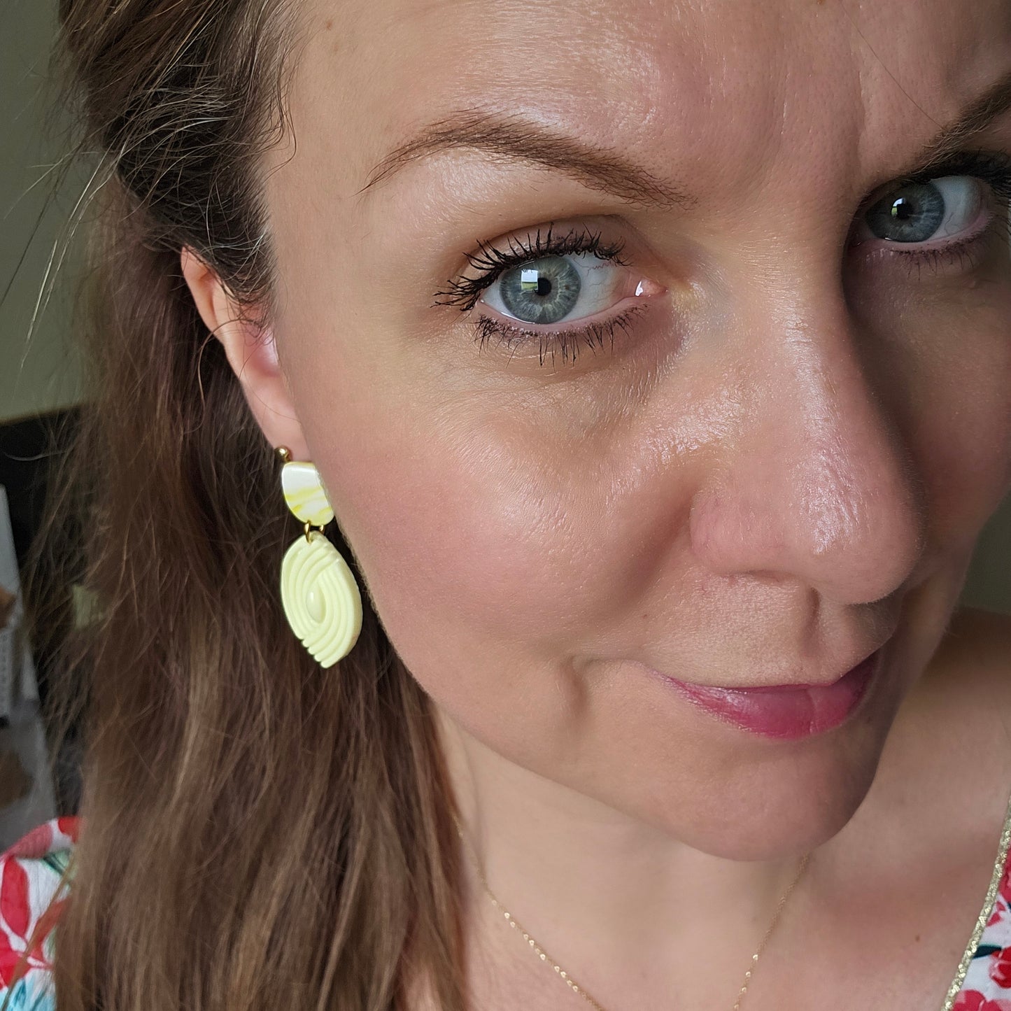 Boucles argile polymère | Palméa Jaune