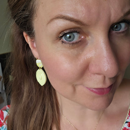 Boucles argile polymère | Palméa Jaune