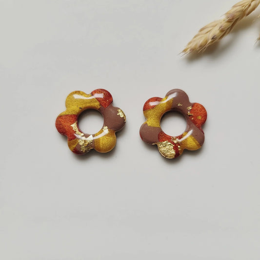 Boucles argile polymère | Pampilles Floréa interchangeables sans attaches ~ Au choix ~ - L'Atelier de MyMy