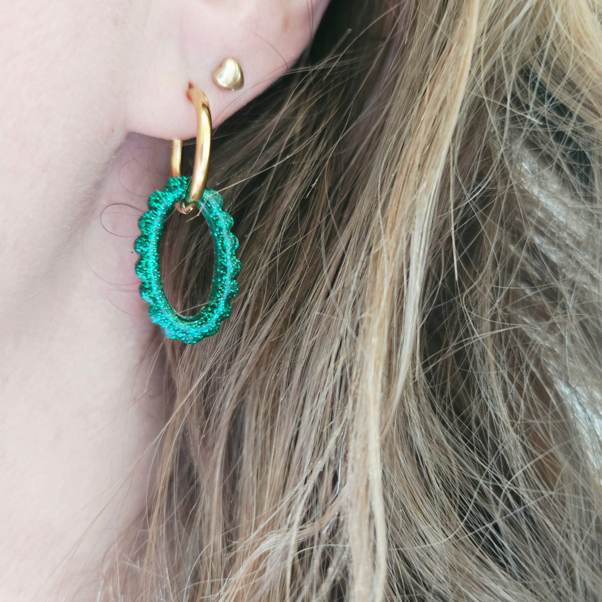 Boucles en résine | Lumina Vert