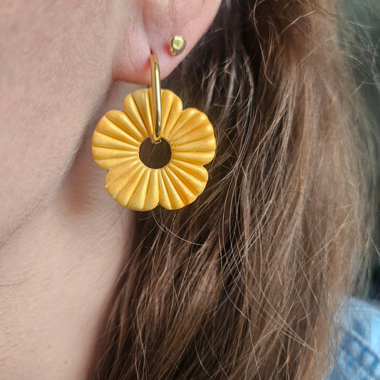 Boucles argile polymère | FloWer Orange