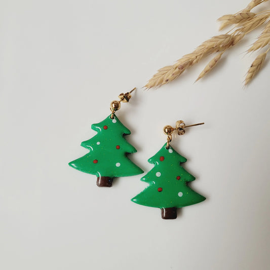 Boucles argile polymère | Sapin