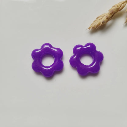 Boucles argile polymère | Pampilles Floréa interchangeables sans attaches ~ Au choix ~ - L'Atelier de MyMy