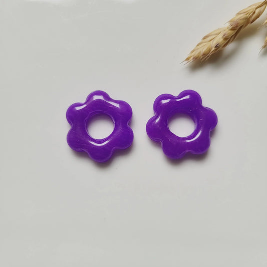Boucles argile polymère | Pampilles Floréa interchangeables sans attaches ~ Au choix ~ - L'Atelier de MyMy