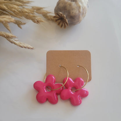 Boucles argile polymère | Pampilles Rose - L'Atelier de MyMy