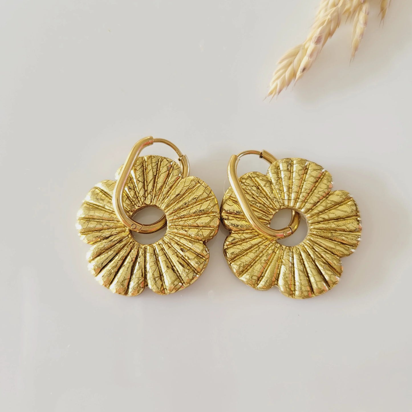 Boucles argile polymère | FloWer Or